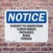 Signmission Subject To Inspection Lunch Boxes Packages, 18 in W x Rectangle, Plastic OS-2PACK-NS-P-1218-L-16637 - alternate 8
